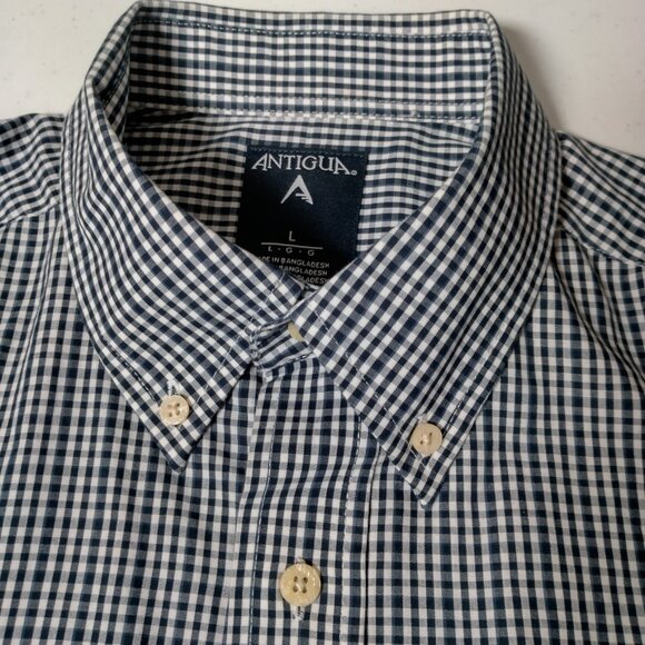 WVU Mountaineers Shirt Men L Button Down Blue Gingham West Virginia University - Picture 11 of 15